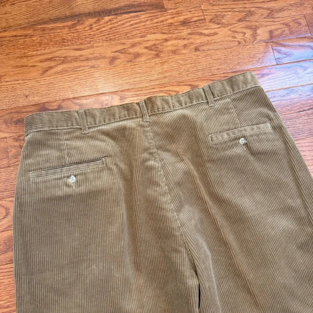 Vintage Polo Ralph Lauren Corduroy Pants Mens 38x30 Brown Pleated Made In USA